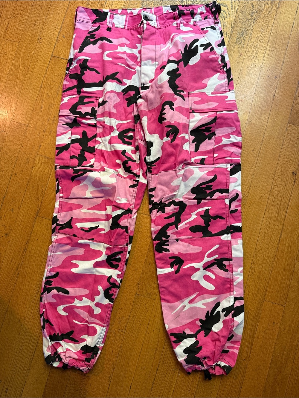 Pink Camo Cargo Joggers